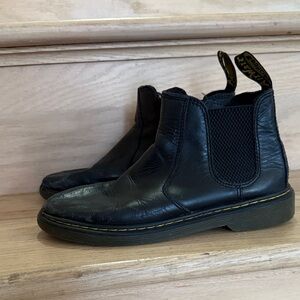 Dr. Martens Kids Black Leather Boots